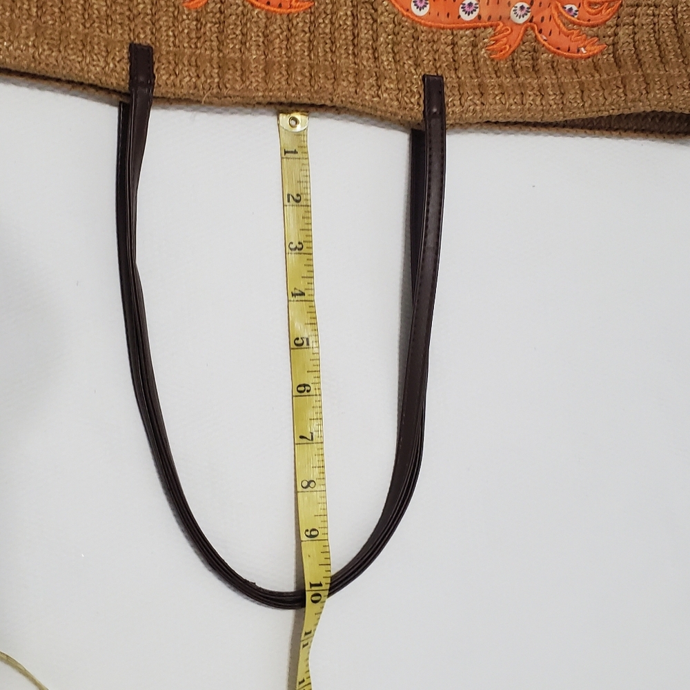 Vera Bradley Rio Rosie Large Straw Tote Bag - Picture 11 of 12